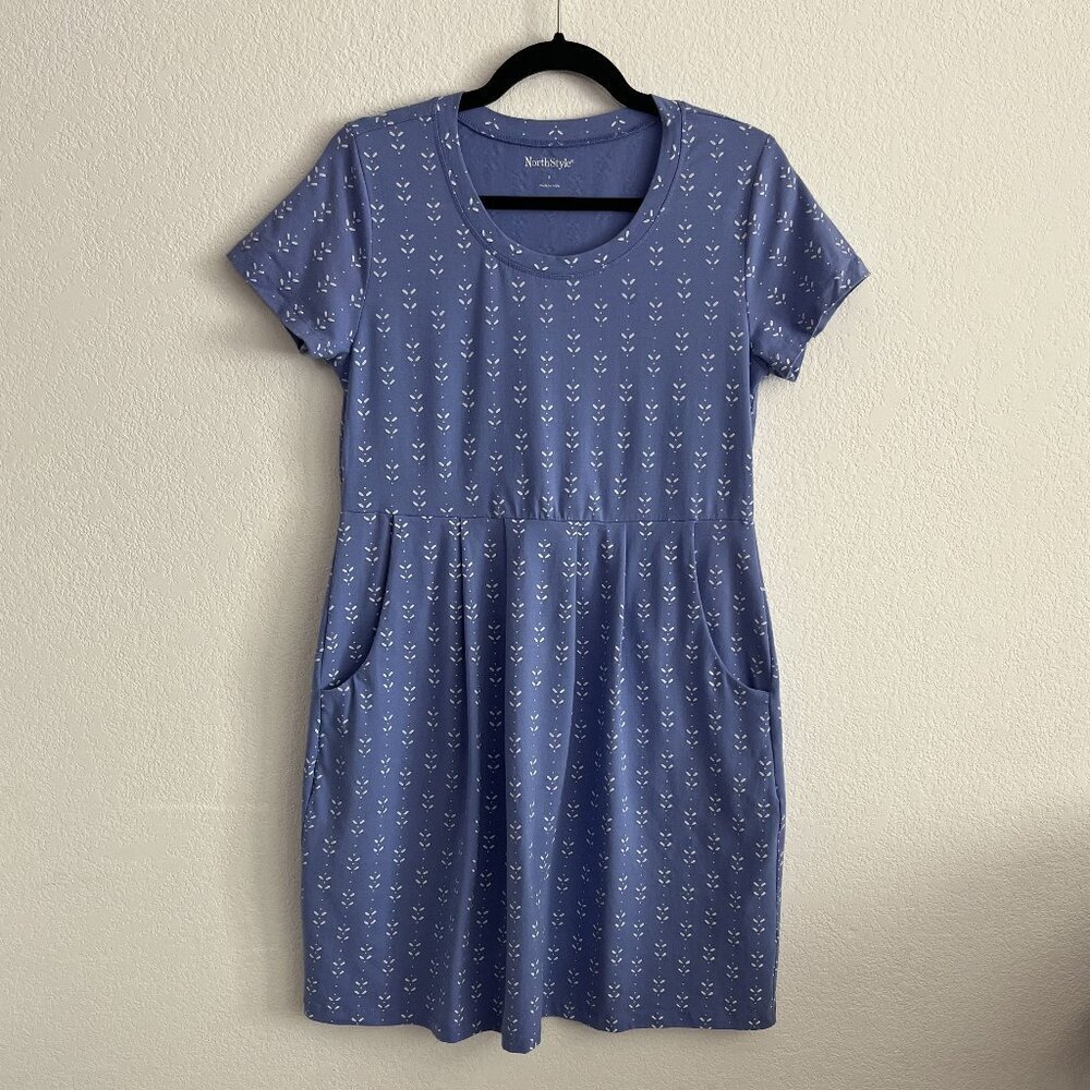 NorthStyle Blue Floral Pocket Dress
